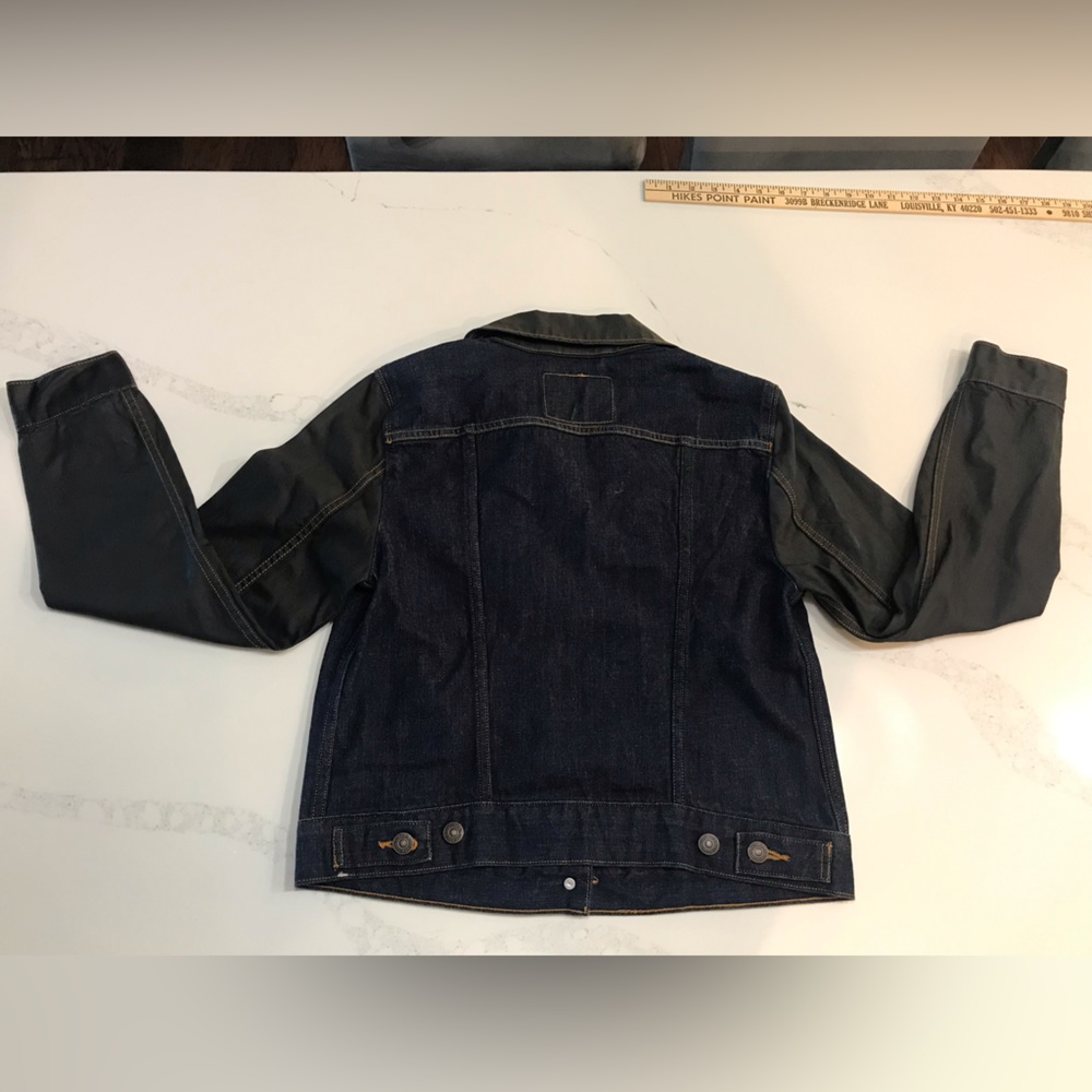 Womens Levi’s Jean and Faux Leather Jacket Medium New Without Tags - Picture 4 of 11